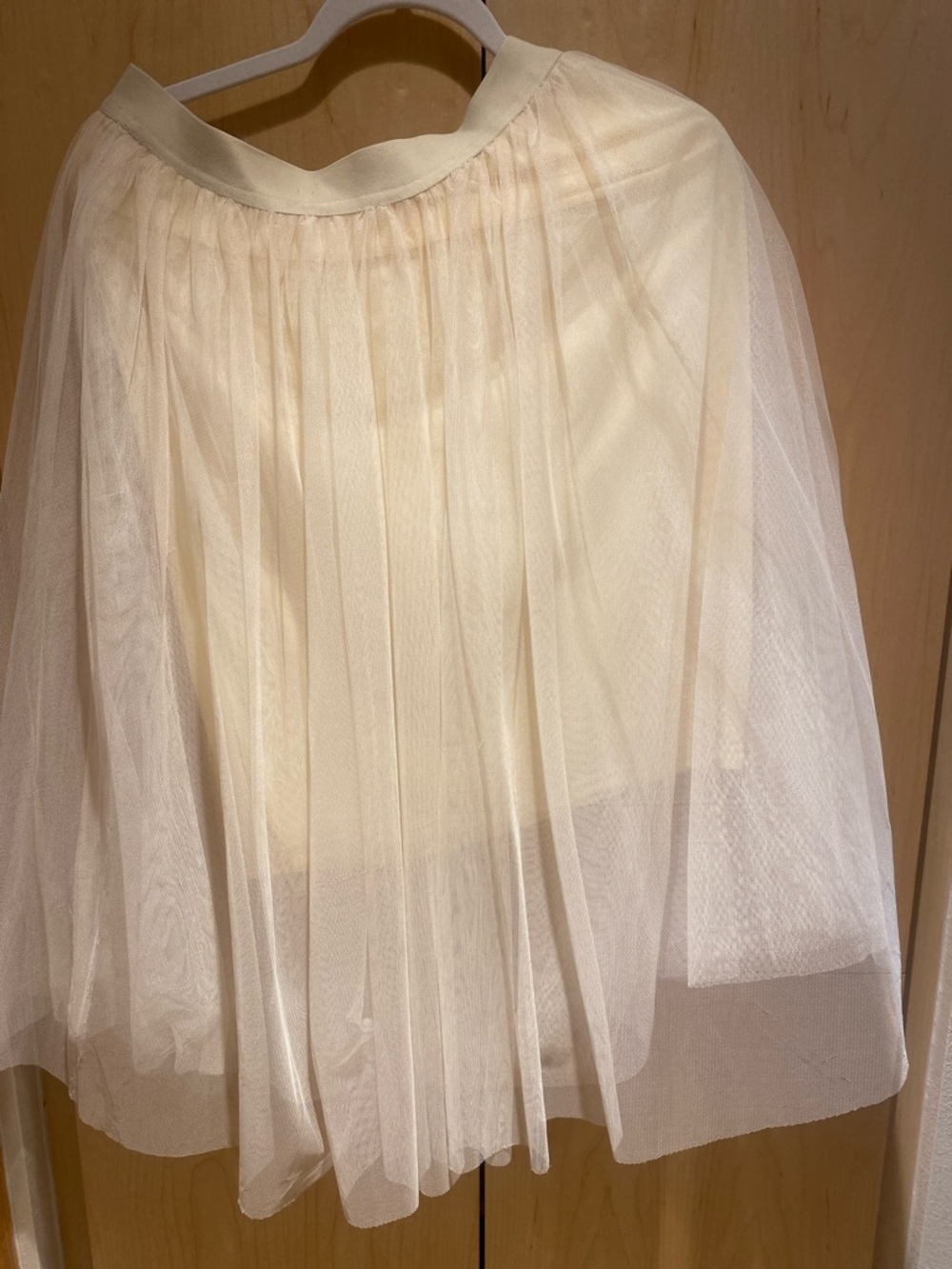 Haute Monde Cream Tulle Skater Skirt